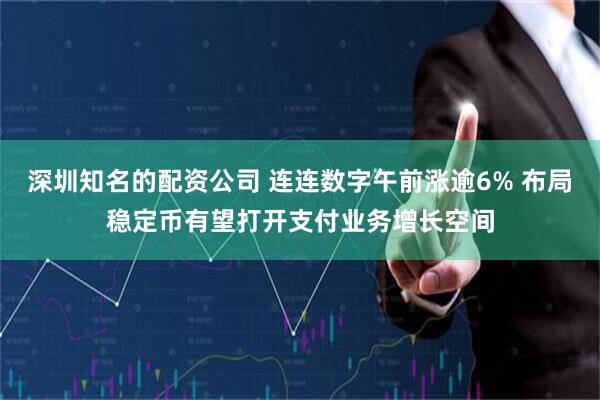 深圳知名的配资公司 连连数字午前涨逾6% 布局稳定币有望打开支付业务增长空间